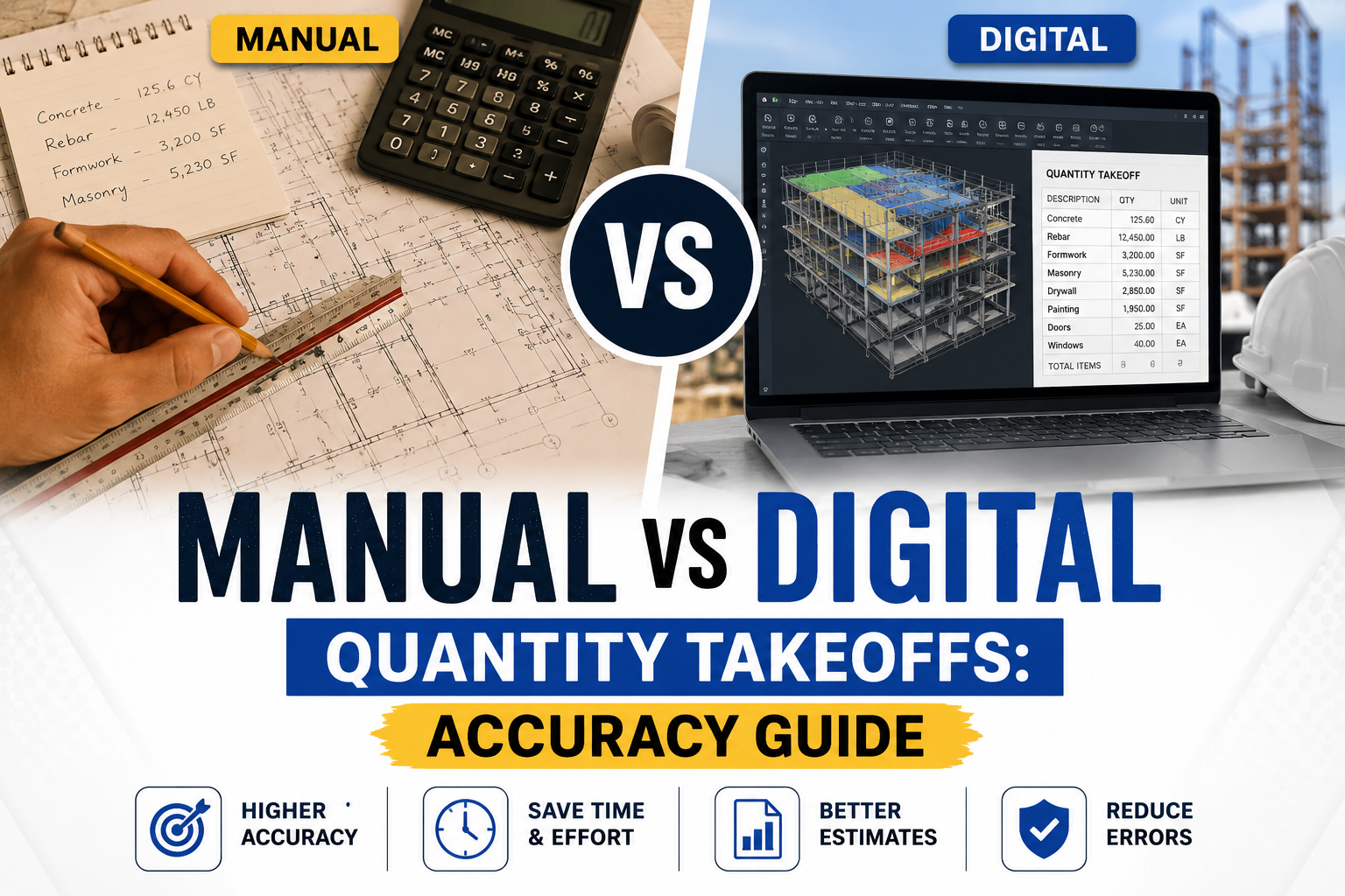 Manual vs Digital Quantity Takeoffs