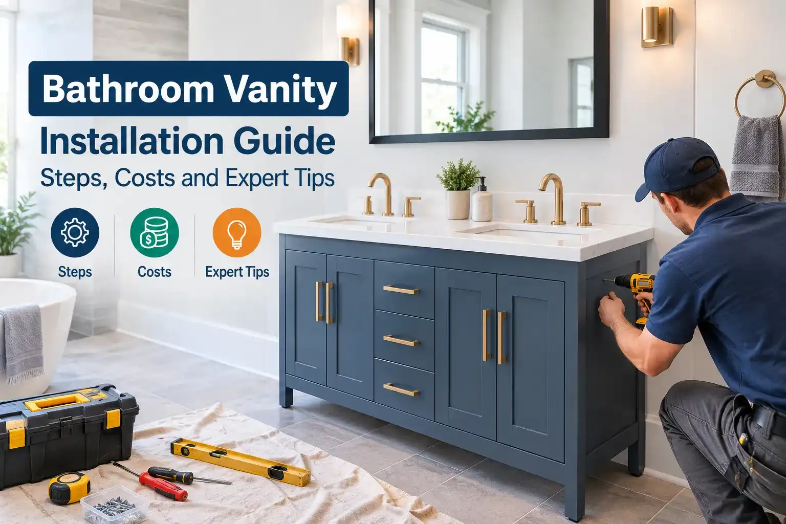 Bathroom Vanity Installation Guide -Steps, Costs and Expert Tip