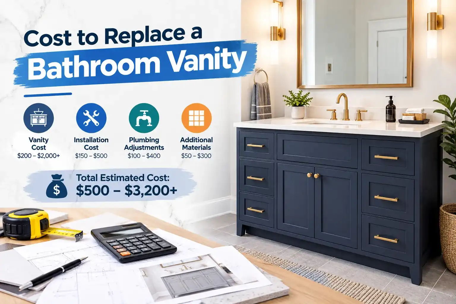 Cost to Replace a Bathroom Vanity