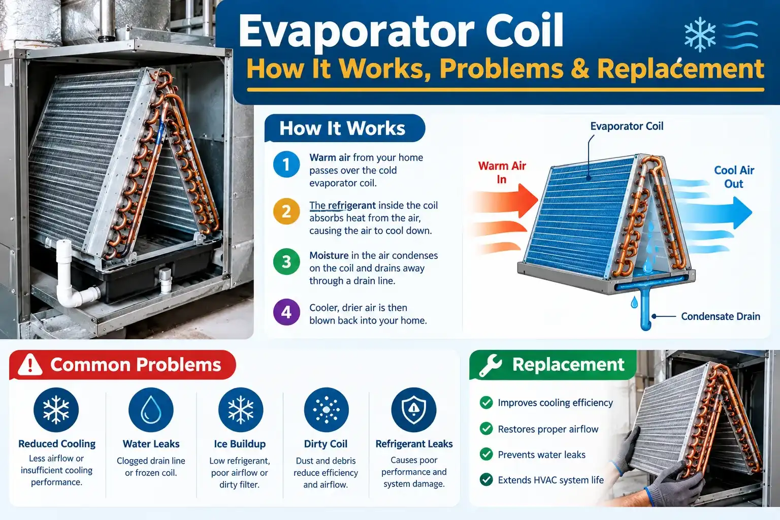 Evaporator Coil-How It Works, Problems & Replacement